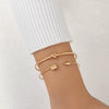 Knotted Round Arrow Multipiece Silver Alloy Geometric Triangle Electroplated Women's Bracelet Twopiece Set