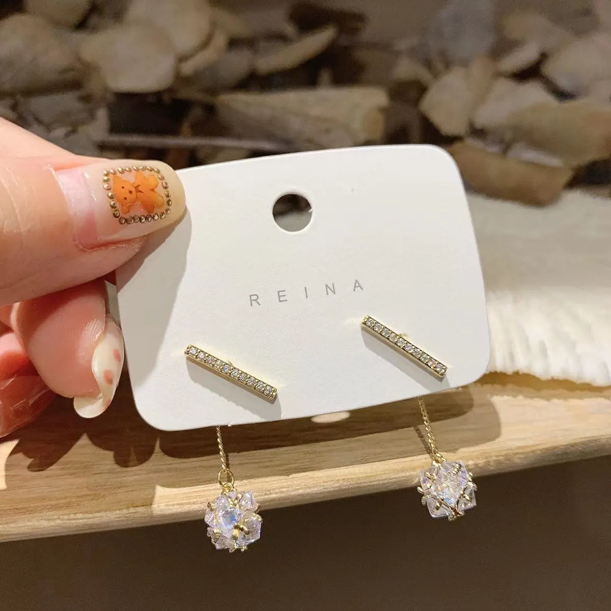 Korea Crystal Zircon Earrings