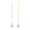 Korea Fashion Zircon Water Drop Tassel Earrings