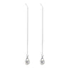 Korea Fashion Zircon Water Drop Tassel Earrings