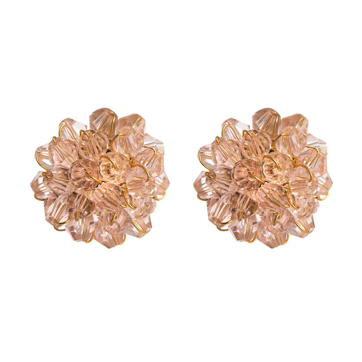 Lady Flower Artificial Gemstones Earrings