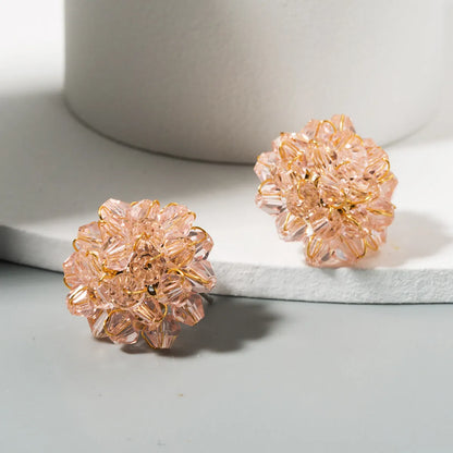 Lady Flower Artificial Gemstones Earrings