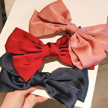 Korea Large Bow Hairpin Spring Clip Hair Accessories Clip Hairpin Headdress Girl Hair Rope Wholesale