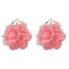 Korea New Fashion Hard Yarn Flower Earrings Exquisite Ear Jewelry Wholesale