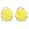 Korea New Fashion Hard Yarn Flower Earrings Exquisite Ear Jewelry Wholesale