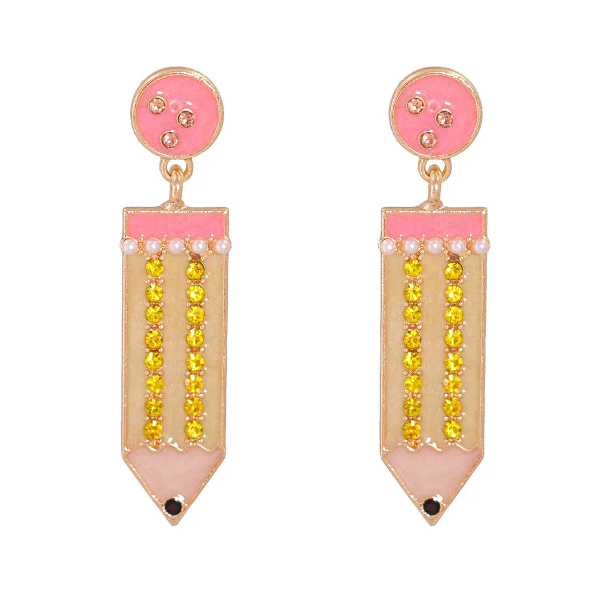 Korea Simple Creative Colored Pencil Fun Earrings