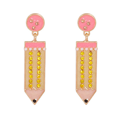 Korea Simple Creative Colored Pencil Fun Earrings