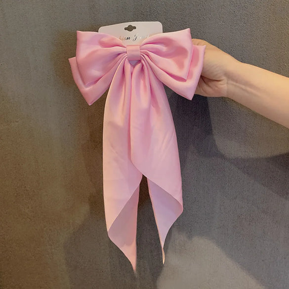 Korean Big Bow Floral Long Ribbon Hairpin Wholesale Gooddiy