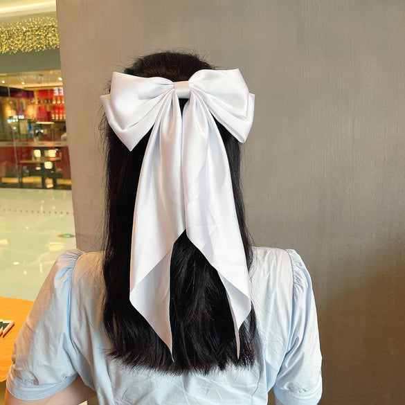 Korean Big Bow Floral Long Ribbon Hairpin Wholesale Gooddiy