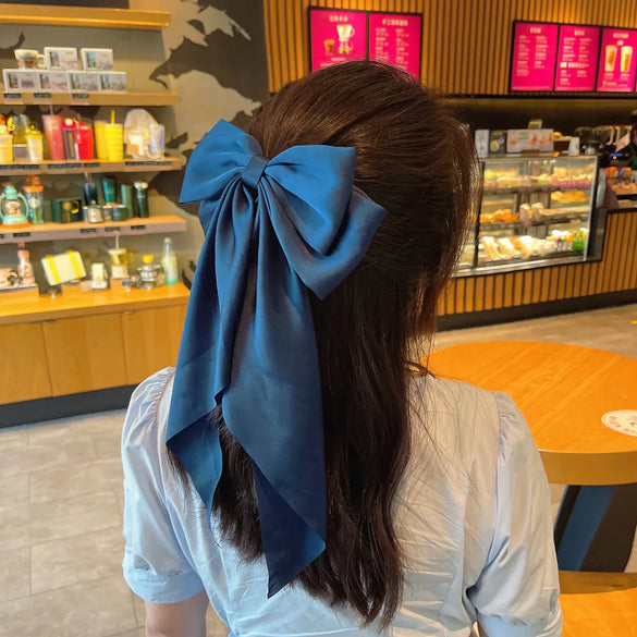 Korean Big Bow Floral Long Ribbon Hairpin Wholesale Gooddiy