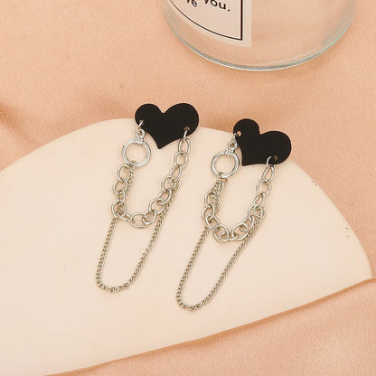 Retro Fashion Heart Plating Alloy No Inlaid Earrings