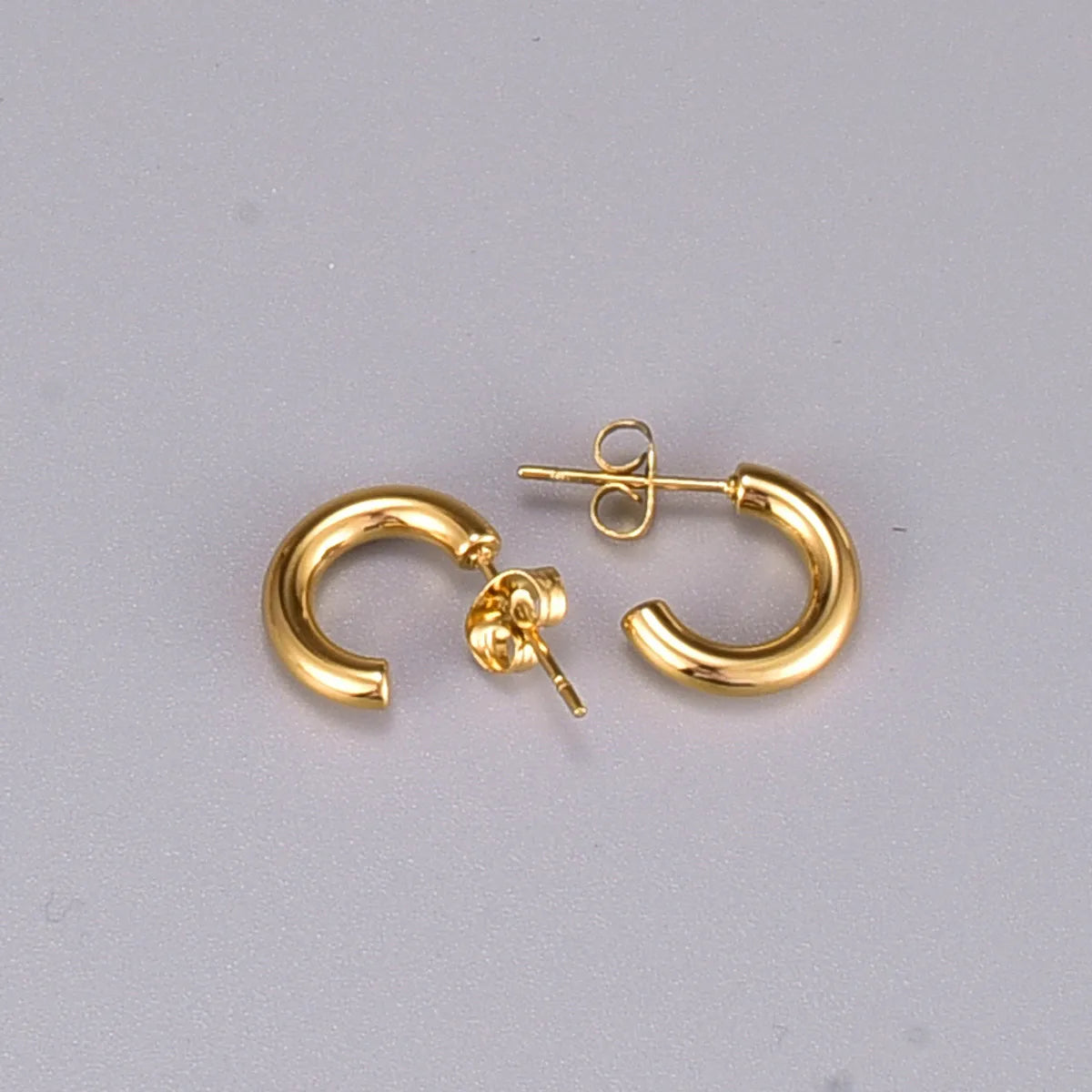 Korean C-shaped Titanium Steel Earrings