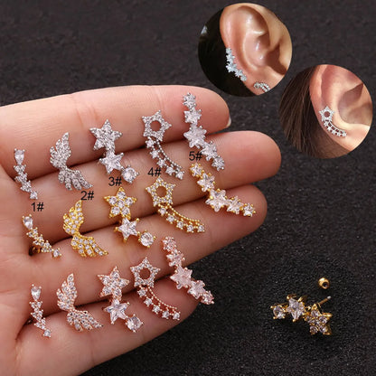 Ethnic Style Star Metal Earrings