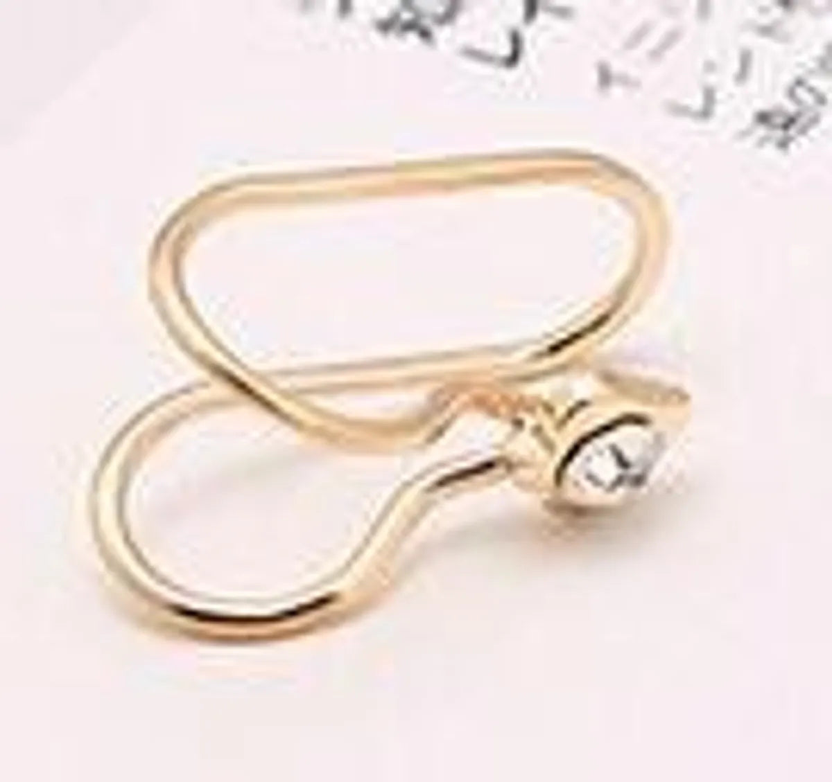 Korean Creative Pearl Earrings Temperament Single Diamond Star Ear Clip U-Shaped Ear Clip Single Set