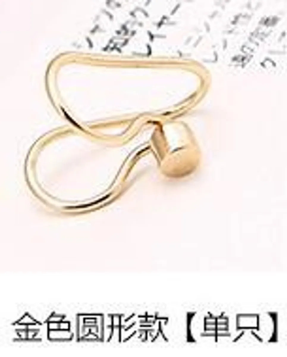 Korean Creative Pearl Earrings Temperament Single Diamond Star Ear Clip U-Shaped Ear Clip Single Set