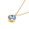 Titanium Steel 18K Gold Plated Korean Style Square Titanium Steel Necklace
