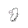 Korean Fashion Diamond Pearl Ring 14k Gold Pearl Ring Personality Simple Jewelry