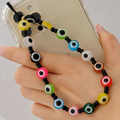 Korean Fashion Flower Smiling Face Pearl Anti-Lost Mobile Phone Lanyard