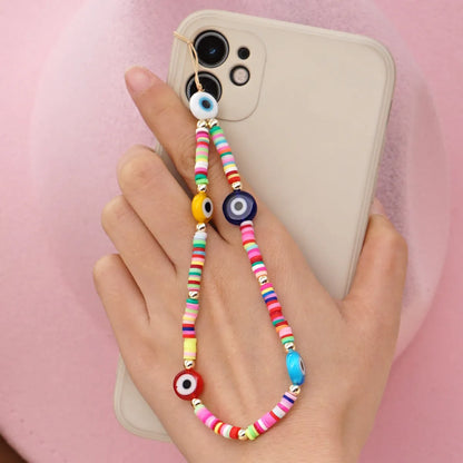 Korean Fashion Flower Smiling Face Pearl Anti-Lost Mobile Phone Lanyard