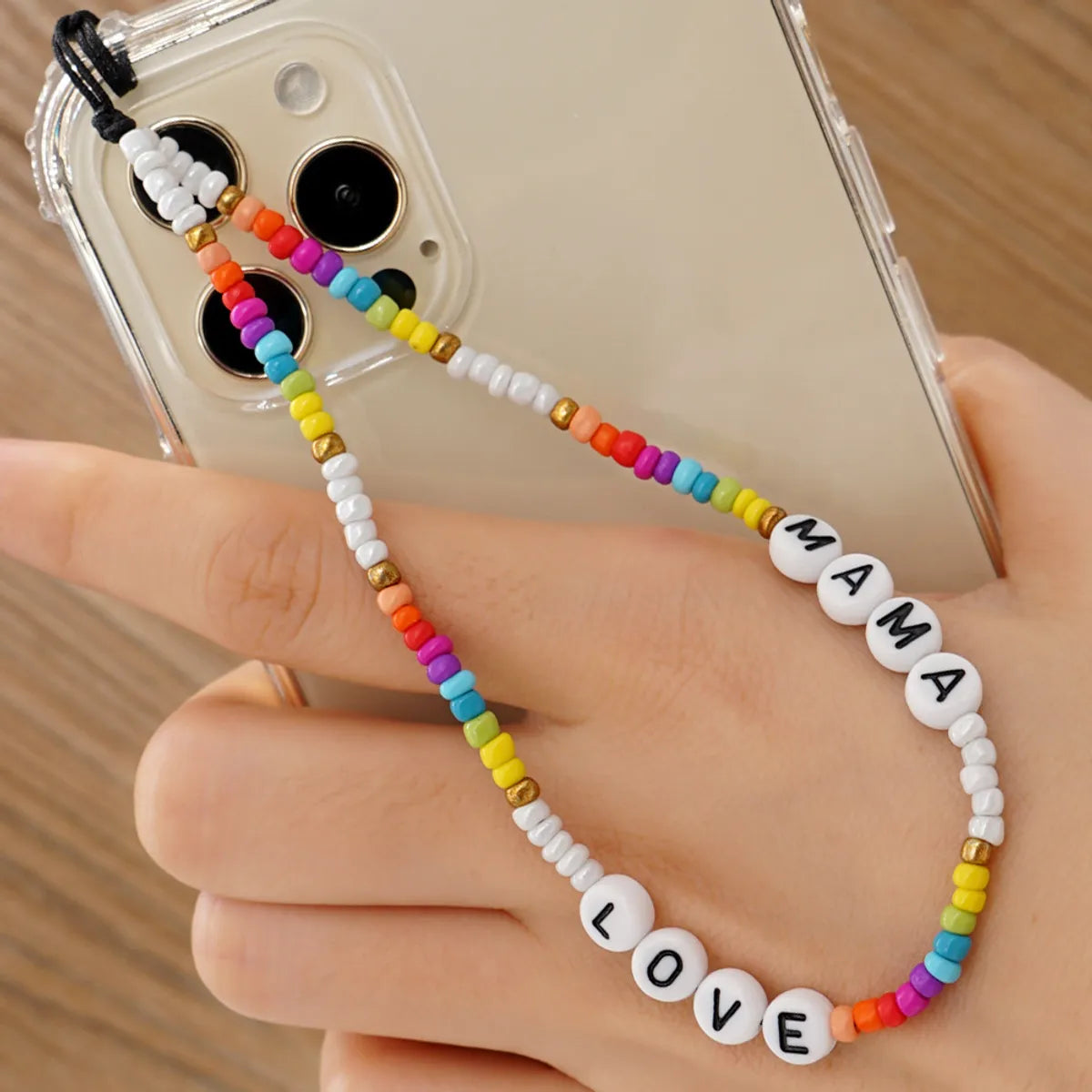 Korean Fashion Flower Smiling Face Pearl Anti-Lost Mobile Phone Lanyard