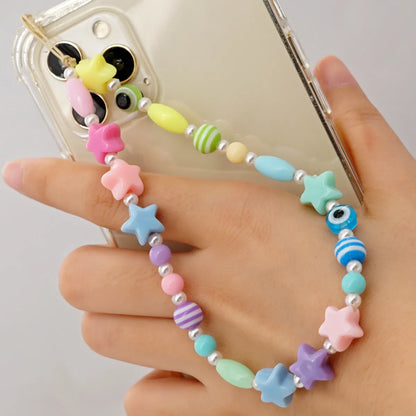 Korean Fashion Flower Smiling Face Pearl Anti-Lost Mobile Phone Lanyard