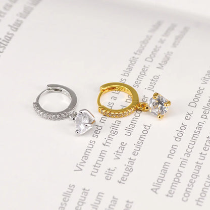 Korean Fashion Geometric Diamond Earrings Female Popular Simple Ear Buckle Wholesale