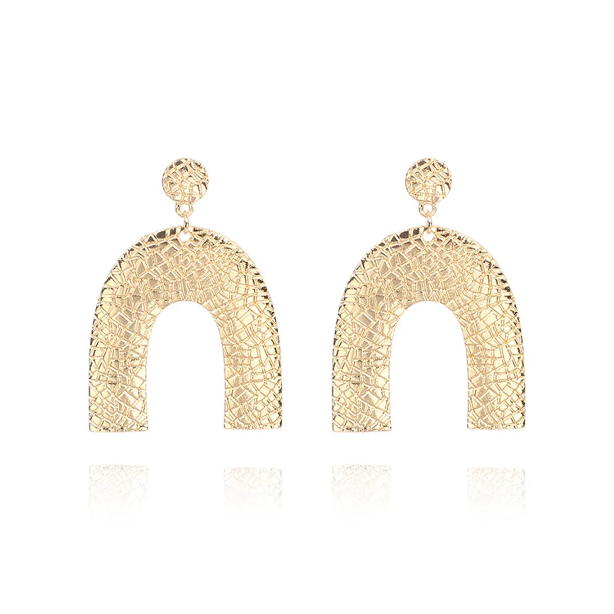 Korean Fashion New Geometric U-shaped Big Long Earrings