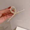 Korean Fashion Pearl Diamond-Encrusted Hair Shark Clip Hairpin Simple Hair Accessories