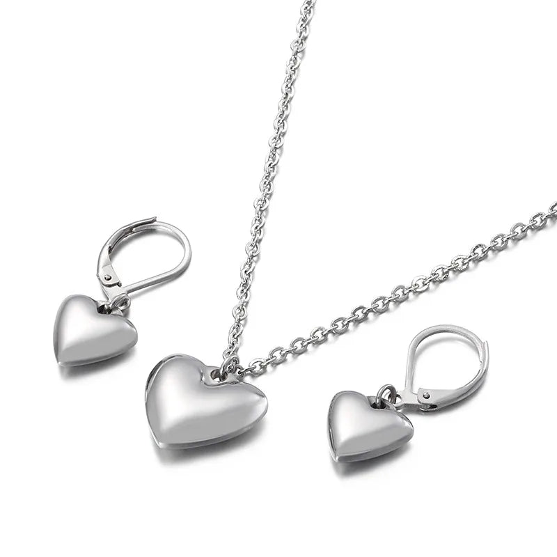 Heart 18K Gold Plated Titanium Steel Wholesale