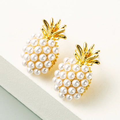 Korean Fashion Pineapple Shape Pearl Earrings