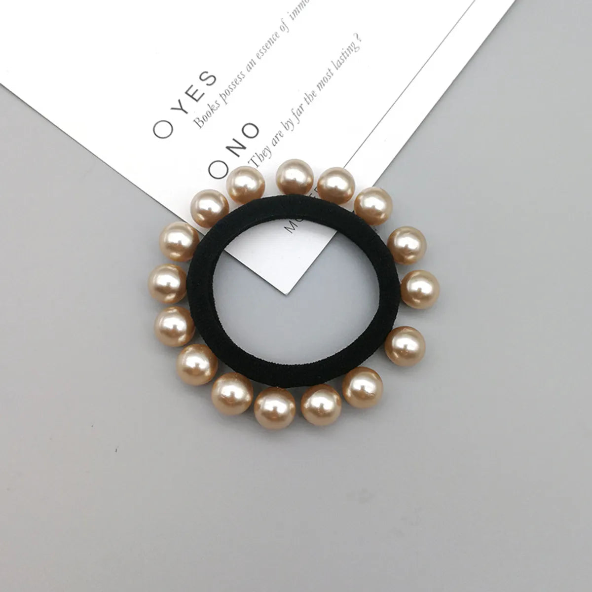 Korean Fashion  Beads Seamless Seam Multiple Pearl Hair Ring Simple Hair Scrunchies Wholesale Nihaojewelry