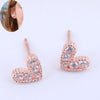Korean Fashion Sweet Ol Small Flash Diamond Love Earrings
