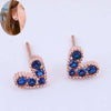 Korean Fashion Sweet Ol Small Flash Diamond Love Earrings