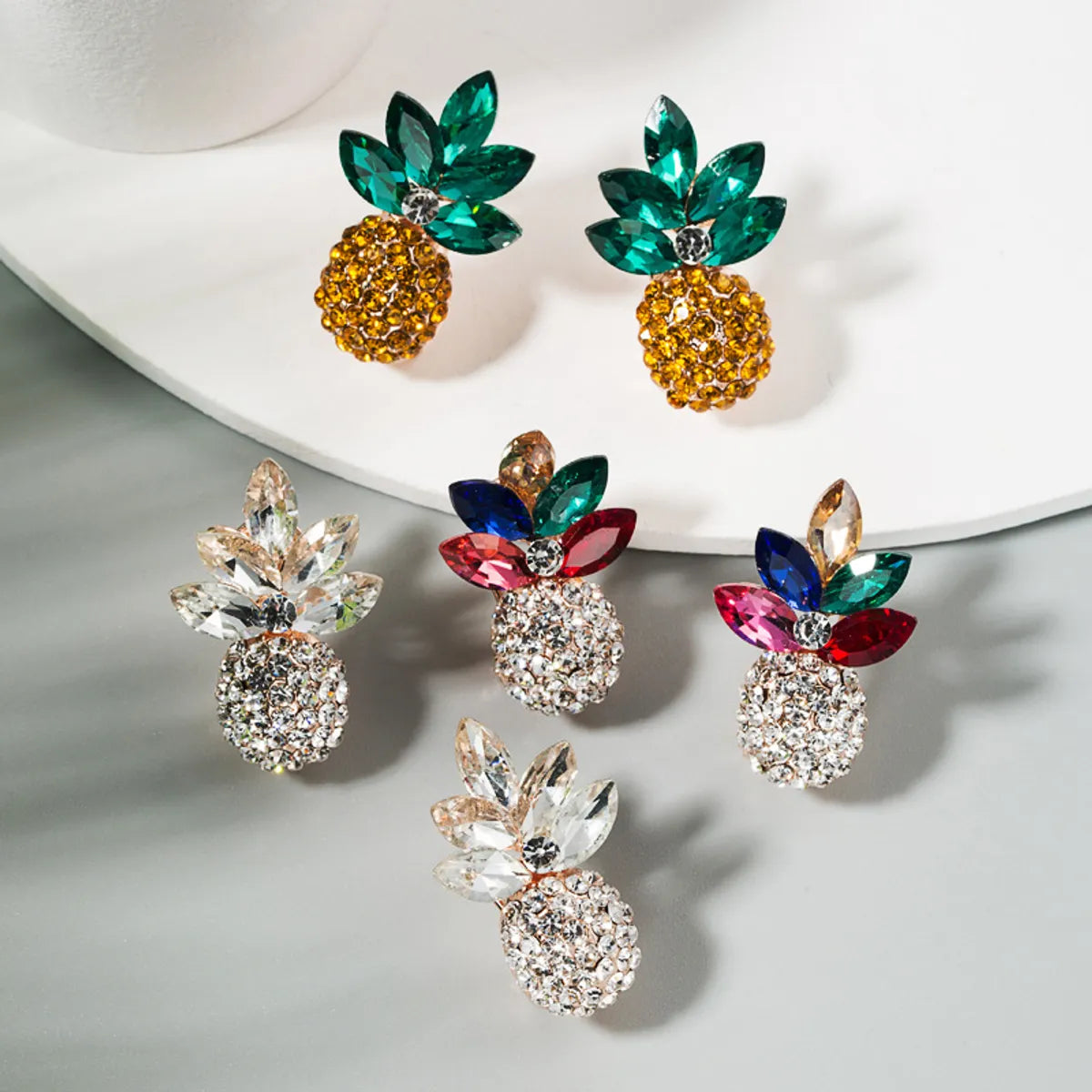 Fashion Fruit Alloy Artificial Gemstones Earrings