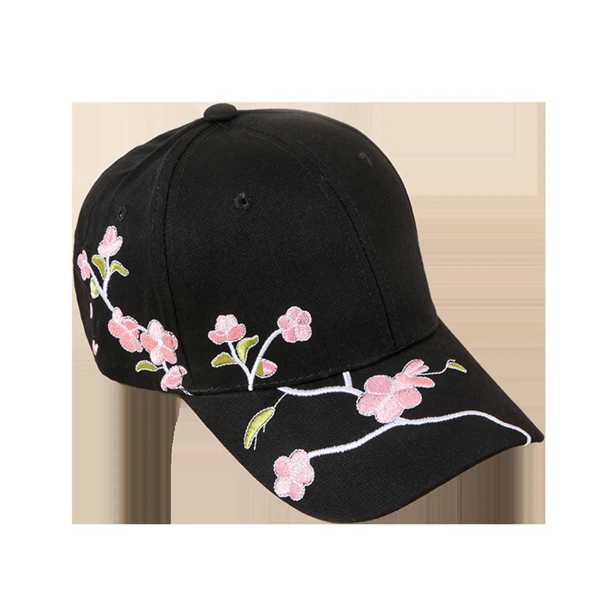 Korean Fashion Wild Embroidery Plum Baseball Cap