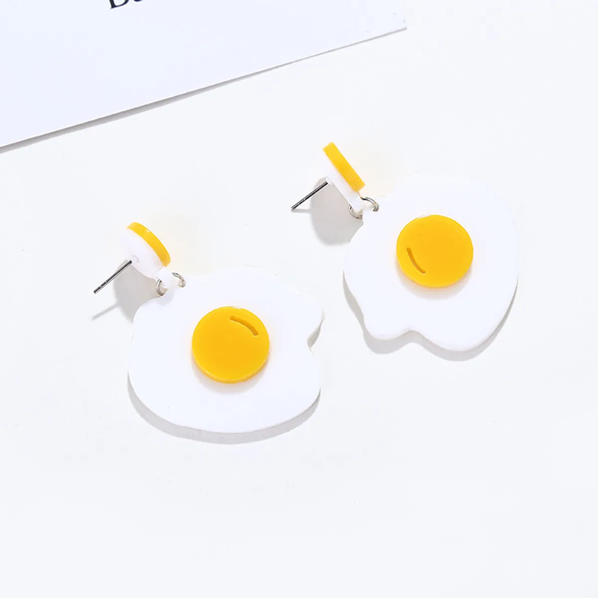 Korean Fried Eggs Sweet And Cute Girl Line Hot-saling Acrylic Alloy Earrings