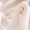 Korean Full Diamond Double Peach Heart Bracelet