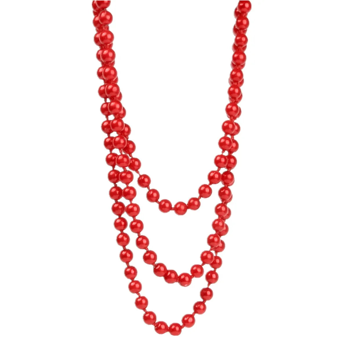 Korean Geometric Pearl Chain Necklace