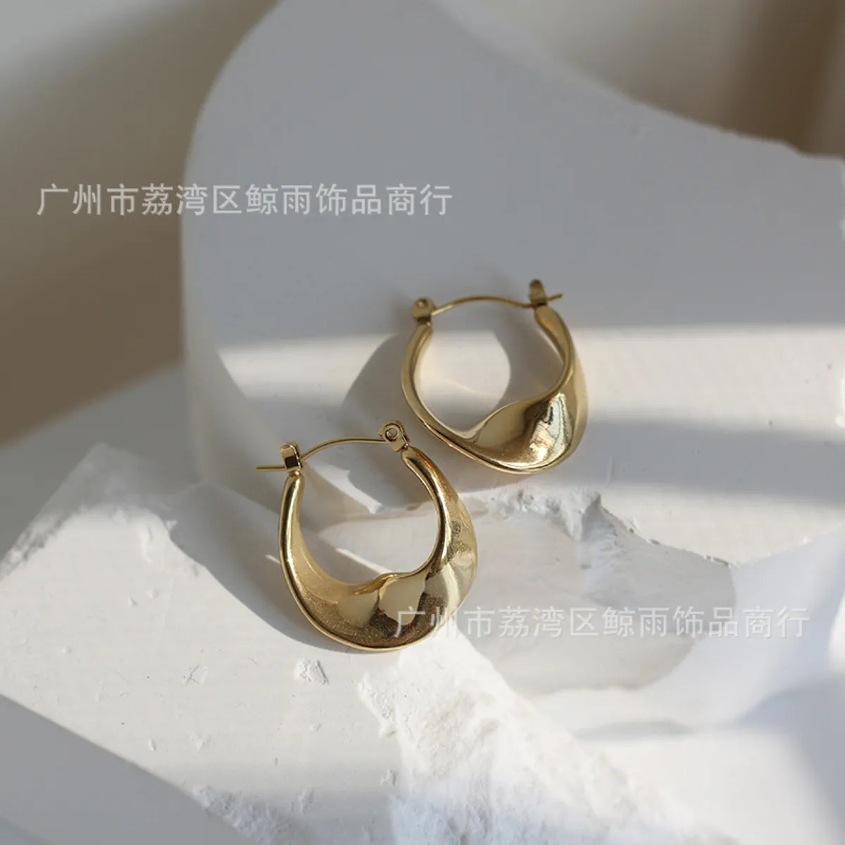 Korean Geometric Rotating Titanium Steel Earrings