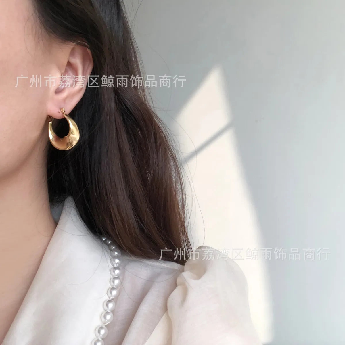 Korean Geometric Rotating Titanium Steel Earrings