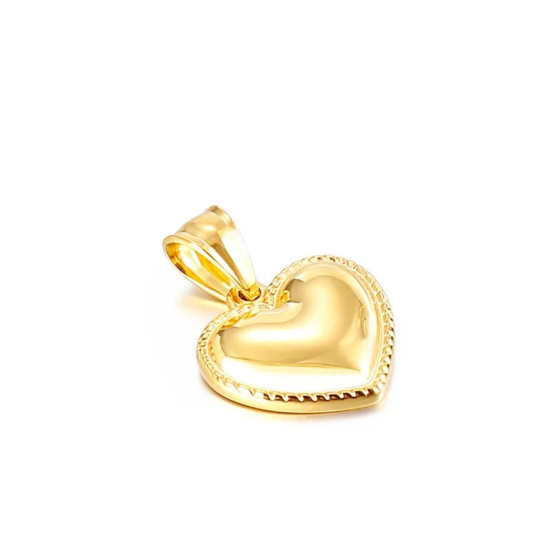 Titanium Steel 18K Gold Plated Heart