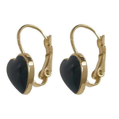 Korean Heart-shape Earrings Copper Clip Dripping Earrings