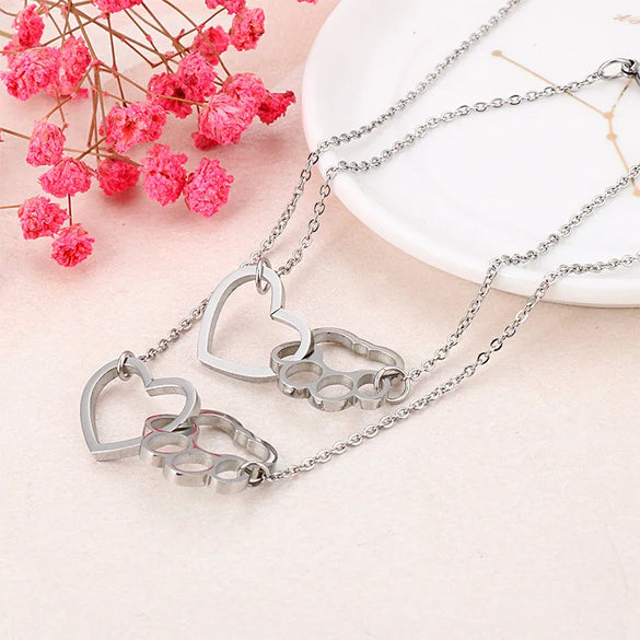 Titanium Steel 18K Gold Plated Korean Style Heart