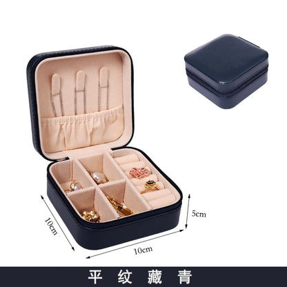 Korean Jewelry Storage Box Small Ring Earrings Jewelry Box Travel Portable Jewelry Box Factory In Stock Wholesale