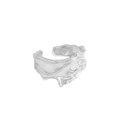 Korean Minimalist Irregular S925 Sterling Silver Open Female Ring Wholesale