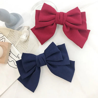 Korean New Fabric Bow Hairpin