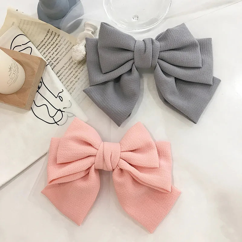 Korean New Fabric Bow Hairpin