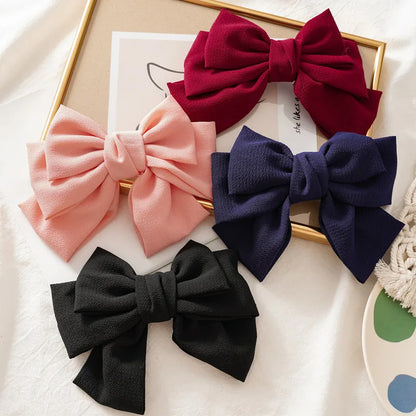 Korean New Fabric Bow Hairpin