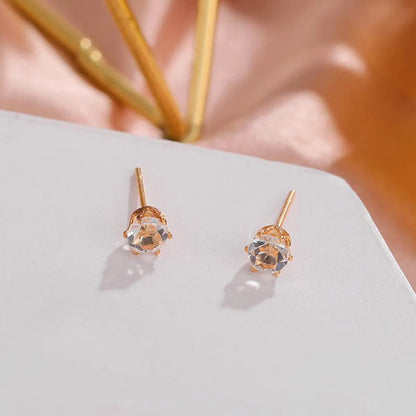 Heart Alloy No Inlaid Earrings Ear Studs