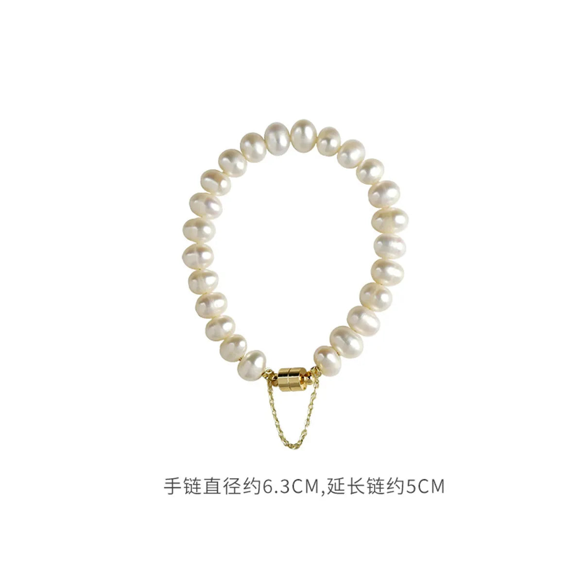 Korean New Freshwater Pearl Bracelet Geometric Alloy Hand Accessories Female